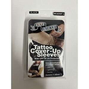 Tatjacket Jr Tattoo Cover Up Concealer 2 Sleeve, For Wrist Or Ankle Black